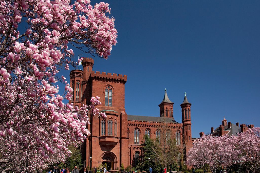 Smithsonian Castle in spring
