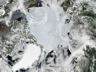 MODIS image of the Arctic