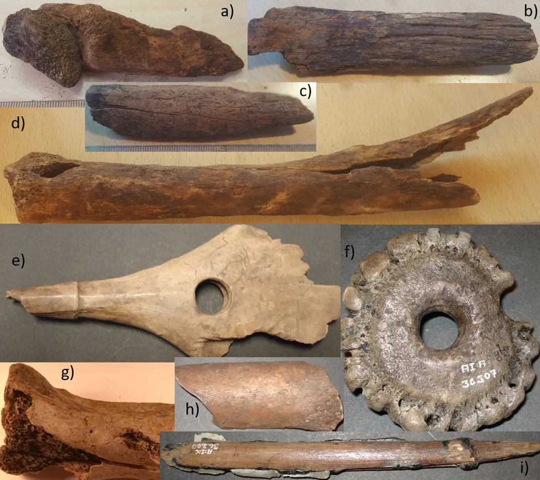 Bones and artifacts found in bogs