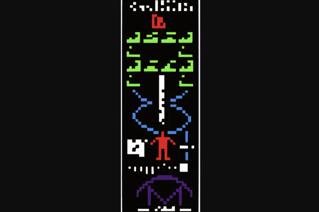 Image of the Arecibo message
