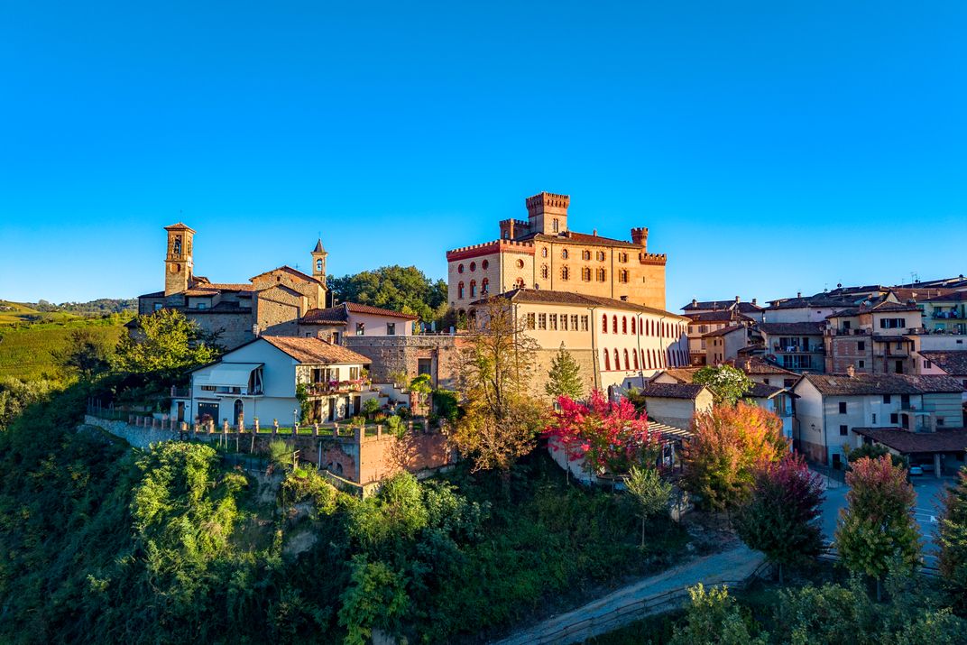 The wine-producing village of Barolo in Italy's Piedmont region