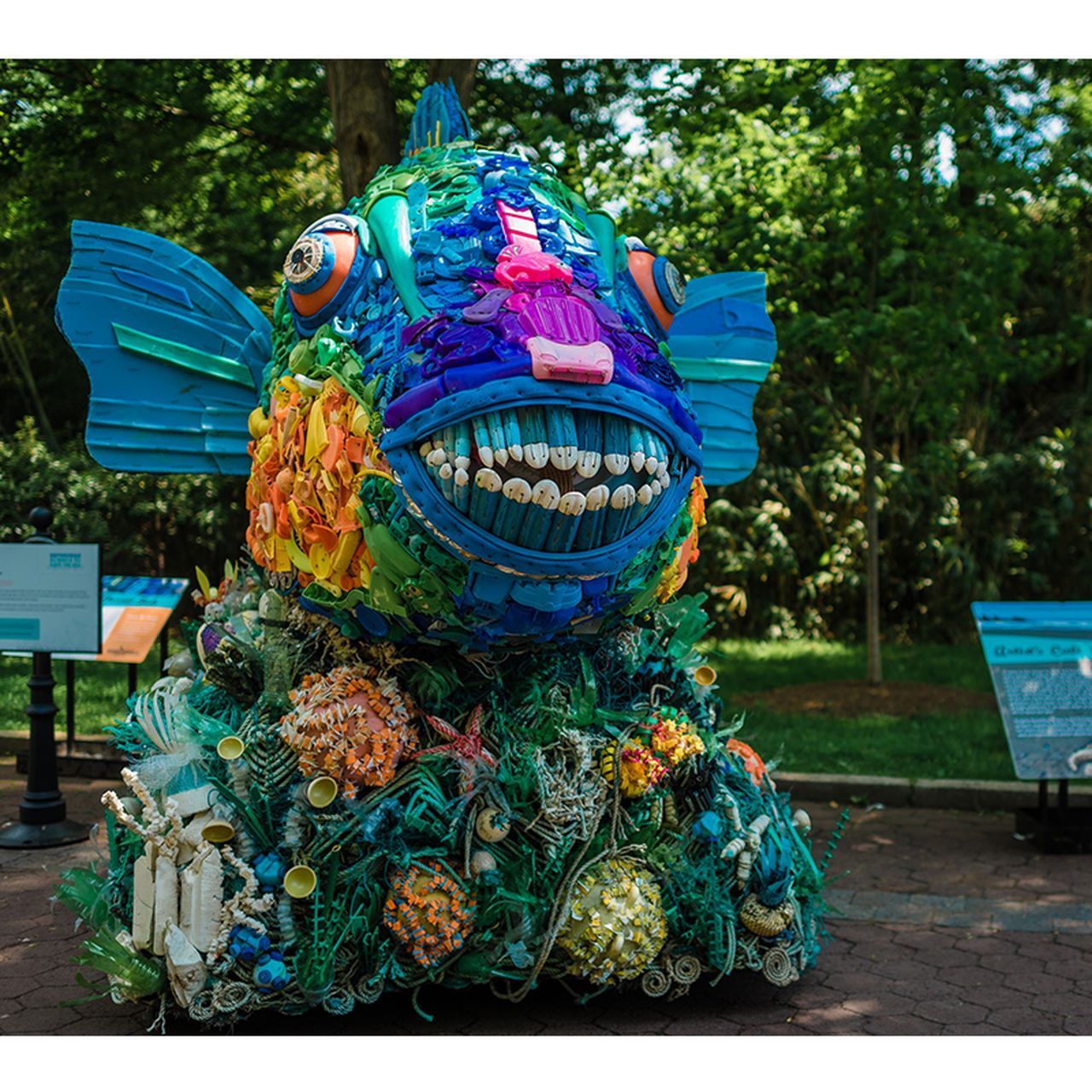 Stansted Airport Plastic Waste Helps Form London Zoo Art