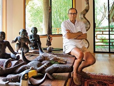 Paul Theroux at his home in Hawaii