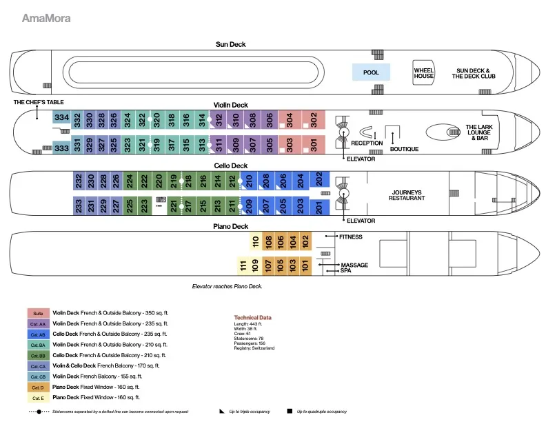 AmaMora deck plan image