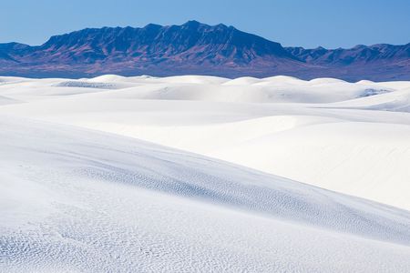 The dunes of White Sands National Monument stretch for hundreds of miles in New Mexico. 