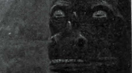 An embellished "Brontosaurus" menaces the heroes of Frank Mackenzie Savile's "Beyond the Great South Wall"