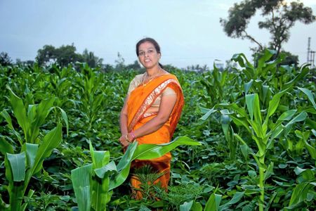 Manasi Kulkarni on her farm in Nandgaon, Maharashtra, India