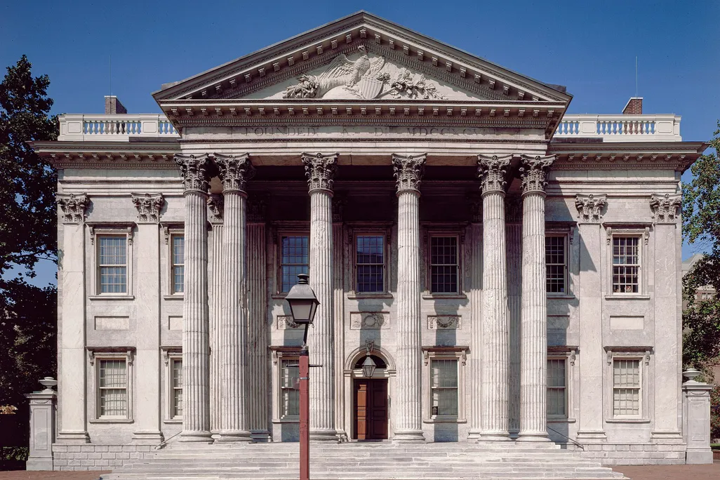Facade of the First Bank of the United States in Philadelphia