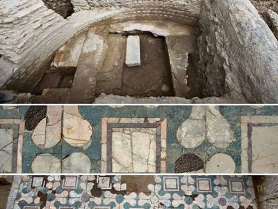 Some of the finds from the excavated building, which because of its size, decorations and location archaeologists speculate is a church.