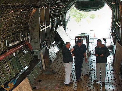 In the 86-foot-long cargo bay, former crewmen recall the hardware a C-133 could lift.