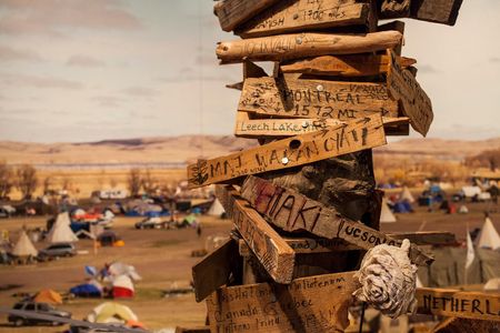 A signpost from Standing Rock is now in the collections of the Smithsonian's National Museum of the American Indian.