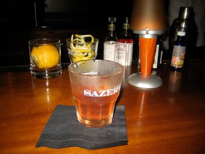 Sazerac cocktail at the Sazerac bar