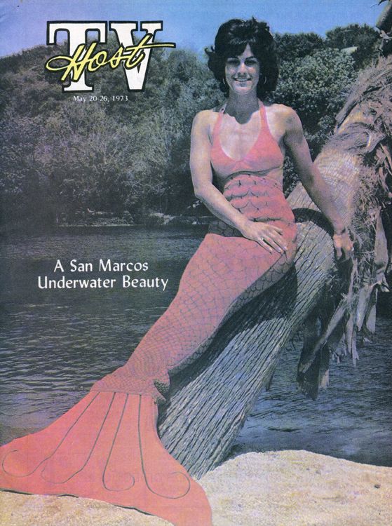 1973 magazine cover featuring an aquamaid performer at Aquarena Springs