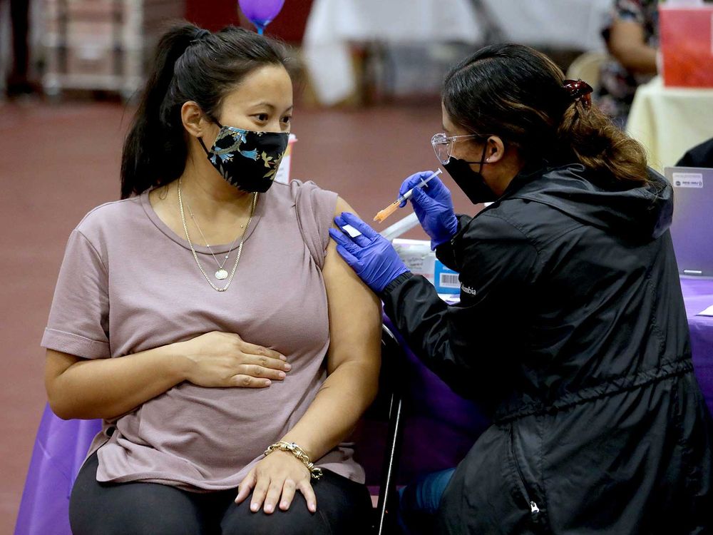 Pregnant Woman Receiving Covid Vaccine