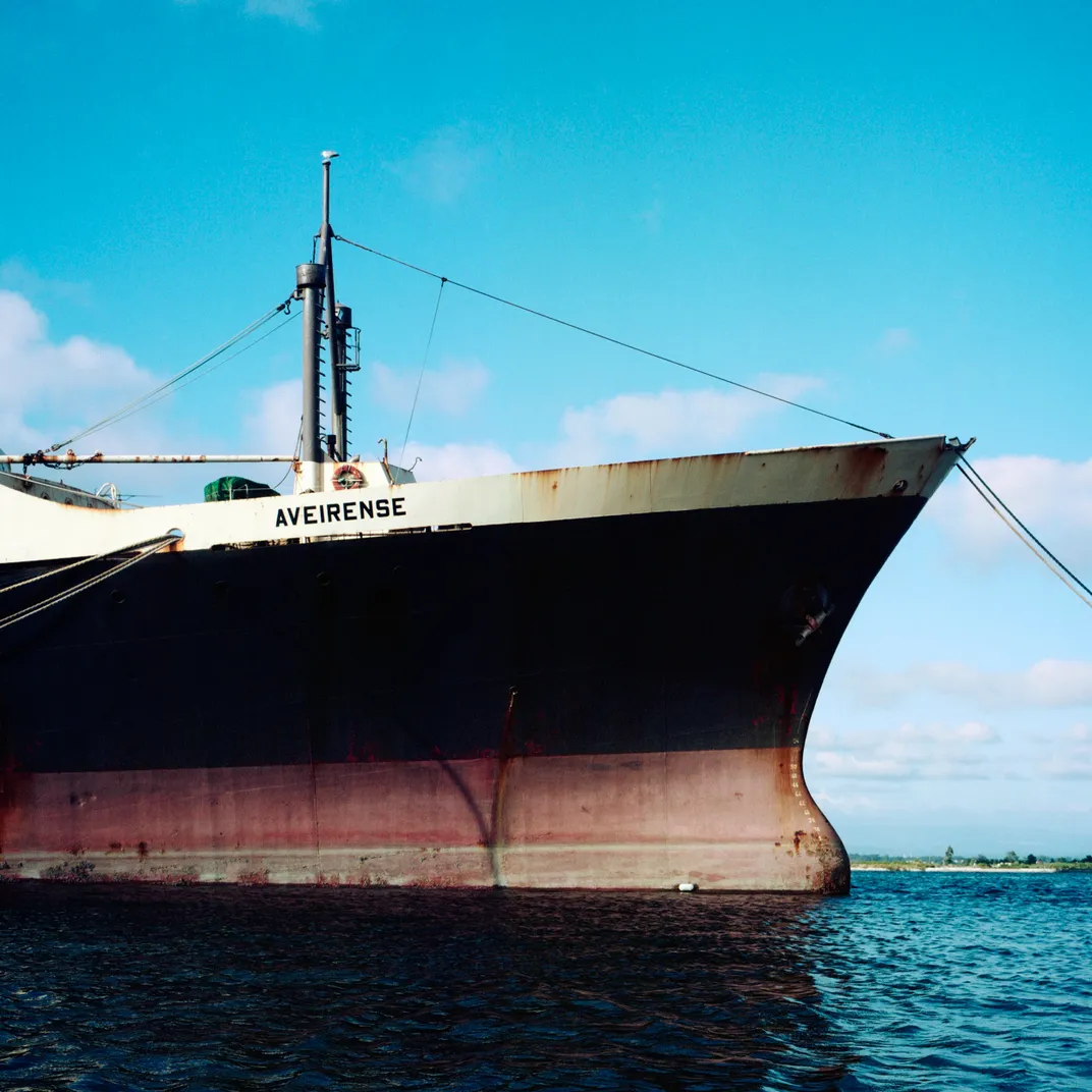 The fishing ship Aveirense floats along waters in the charming coastal city of Aveiro