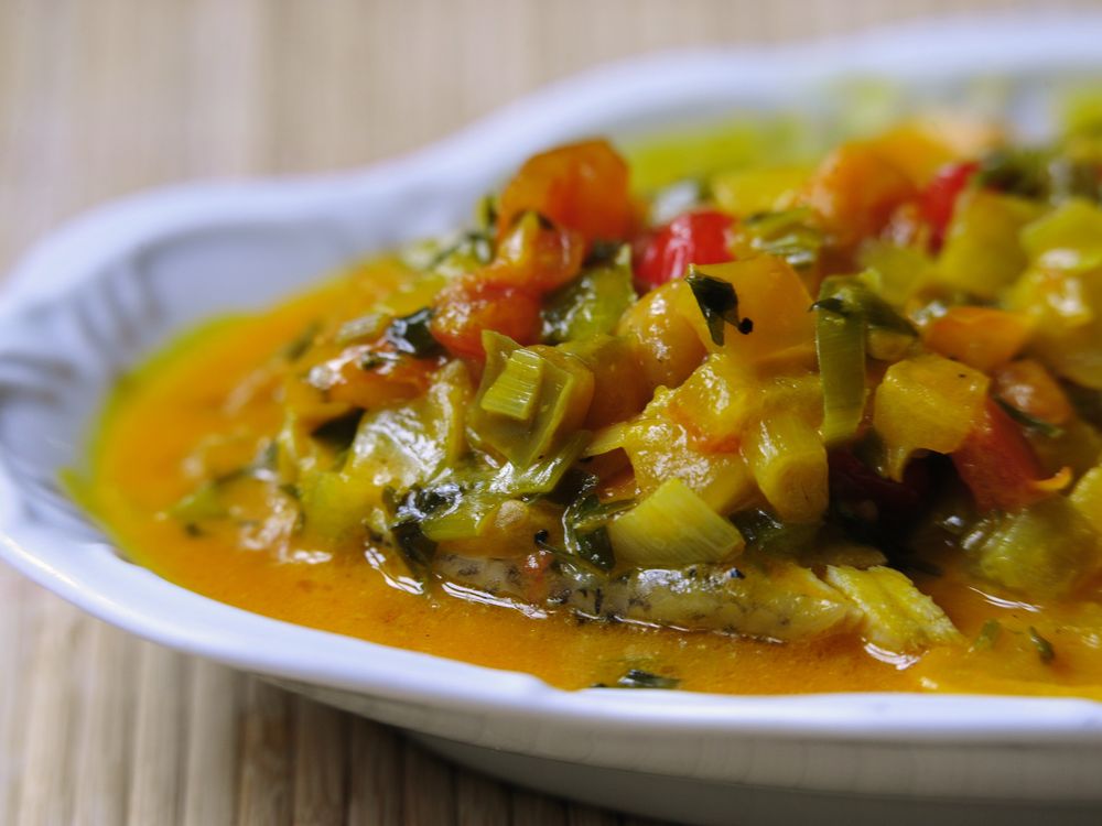 Moqueca, a soup found in northeast Brazil