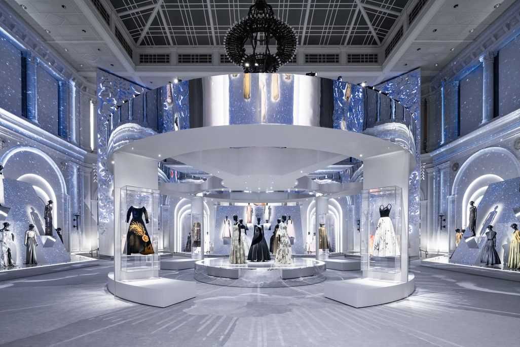 Installation view of the Dior exhibition