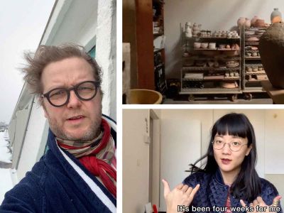 The minute-or-so videos offer philosophy, empathy or simply updates on what artists (above: Ragnar Kjartansson and Christine Sun Kim) are up to while quarantined.