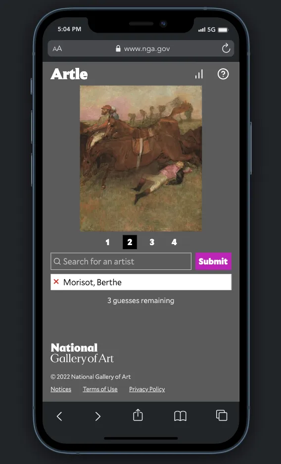 A phone with an image of a horse and a man lying on a battlefield