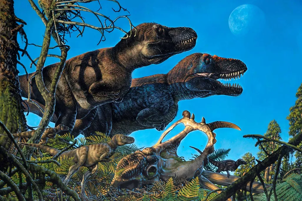 Tyrannosaur And Young