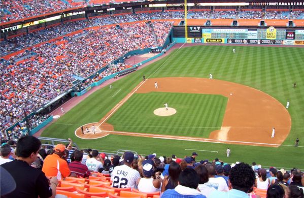 An Inside View of Landshark Stadium Overlooking Florida Marlins vs. New York Yankees Game thumbnail