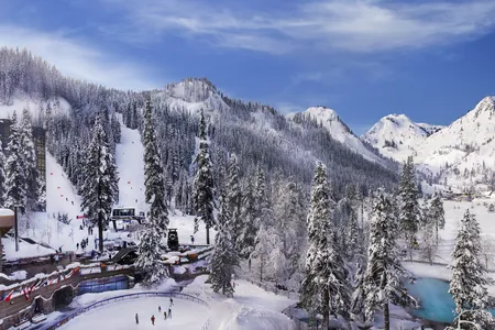 The resort sits at the base of Palisades Tahoe, a ski resort that dropped the slur from its name two years ago.