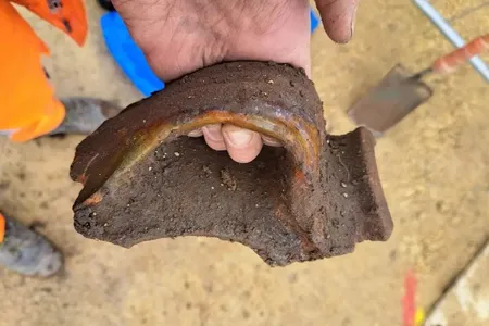Researchers discovered broken pottery in a medieval ditch beneath a bridge in the city&#39;s center.