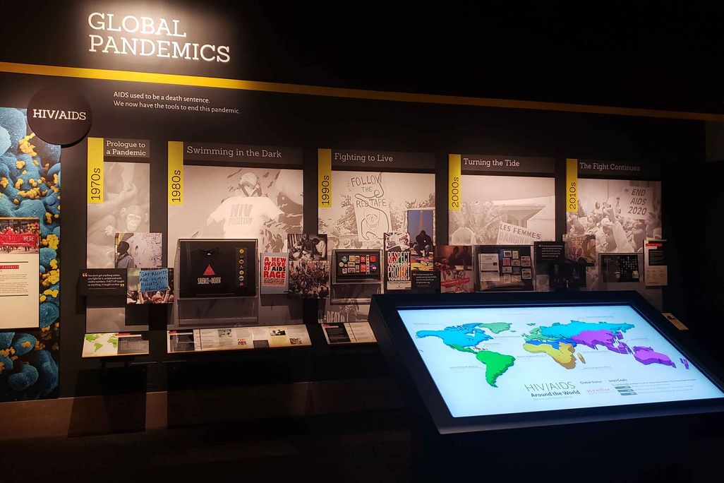 View of Outbreak exhibition