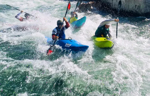 Intense kayak race. thumbnail