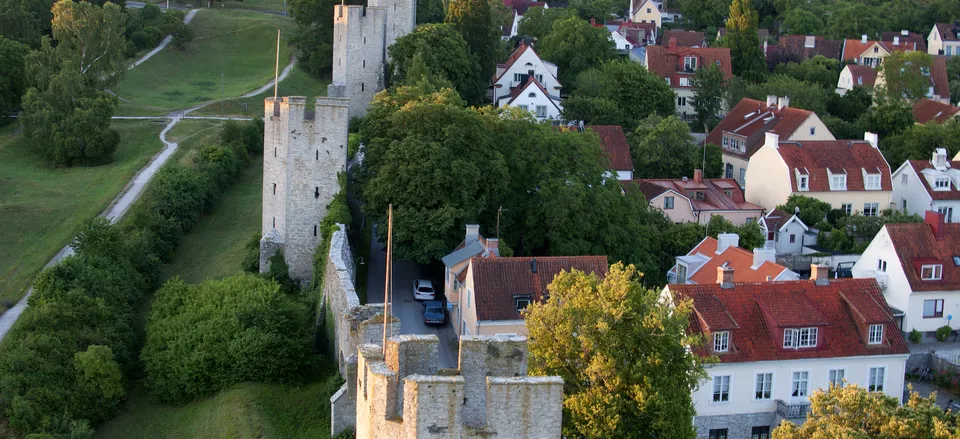  Sweden's former Hanseatic city of Visby, with its well-preserved 13-th century walls 