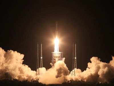 The Long March 7 lifts off from China's new Wenchang launch center on June 25, 2016.