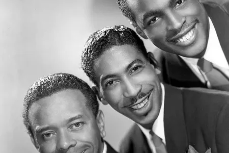 Charles Brown (far right) with fellow Blazers (from left) Johnny Moore and Eddie Williams.