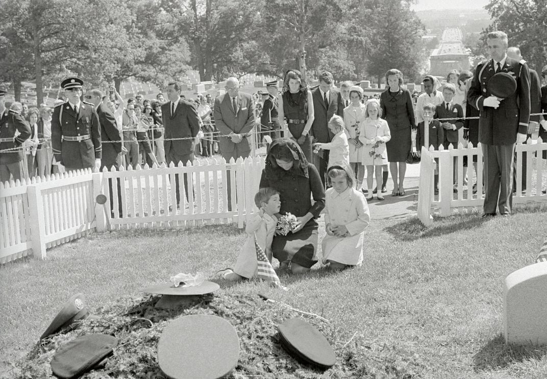 Jacqueline Kennedy at the grave