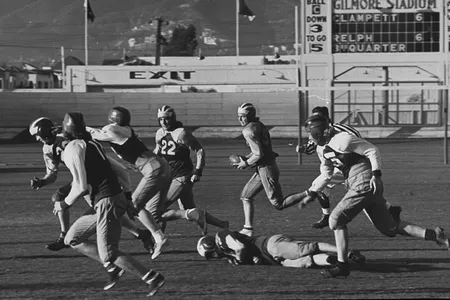 A spread in LIFE magazine highlights these women football players.