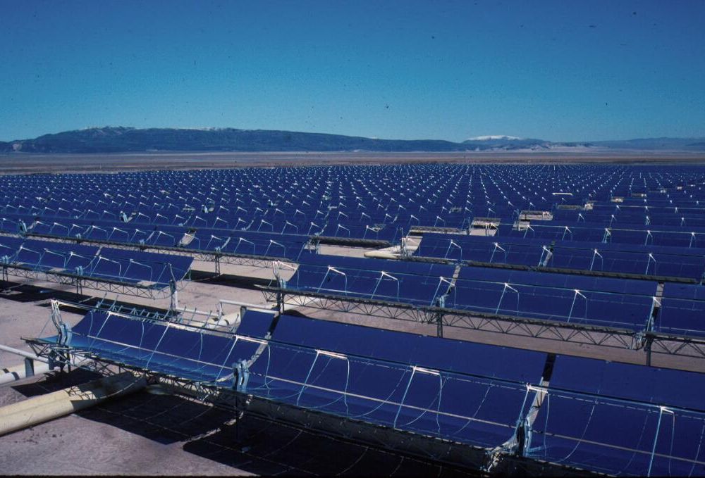 Part of the 354 MW SEGS solar complex in northern San Bernardino County, California