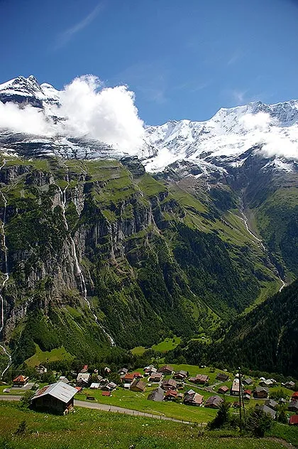 Village of Gimmelwald Switzerland Lauterbrunnen Valley