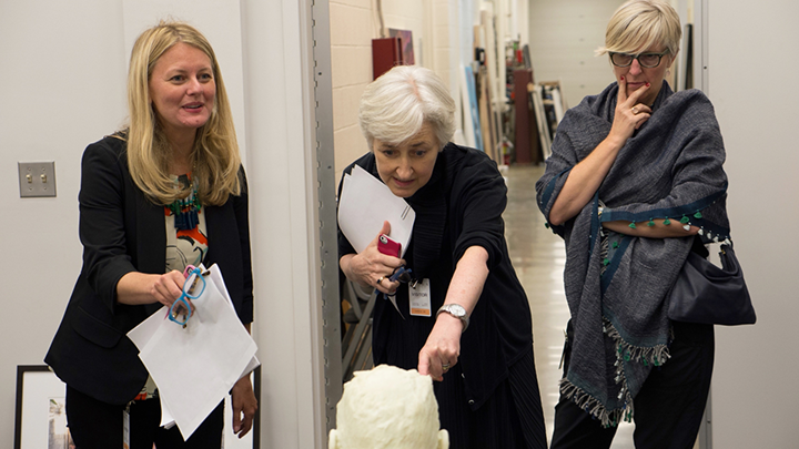 Left to right: Dorothy Moss, Brandon Fortune, and Helen Molesworth; Photo: Rachel Burke, National Portrait Gallery, Smithsonian Insitution