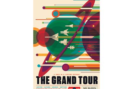 A newly-released poster in NASA's Visions of the Future series heralds a future "grand tour" using gravity assists.