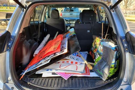 After three hours of searching, the back of my vehicle was filled with an array of potential museum artifacts, big and small, long and short.