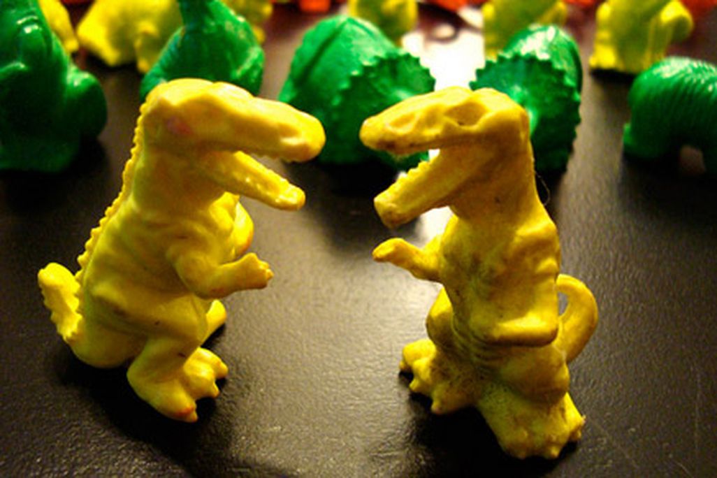 Plastic dinosaur toys