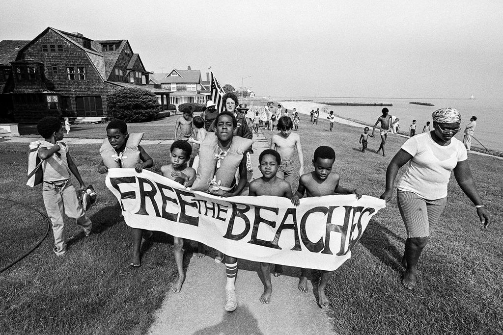 Members of Revitalization Corps marching in Old Saybrook