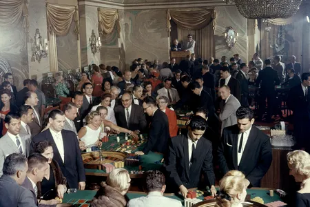 Tourists and Cubans gamble at the casino in the Hotel Nacional in Havana, 1957. Meyer Lansky, who led the U.S. mob’s exploitation of Cuba in the 1950s, set up a famous meeting of crime bosses at the hotel in 1946.