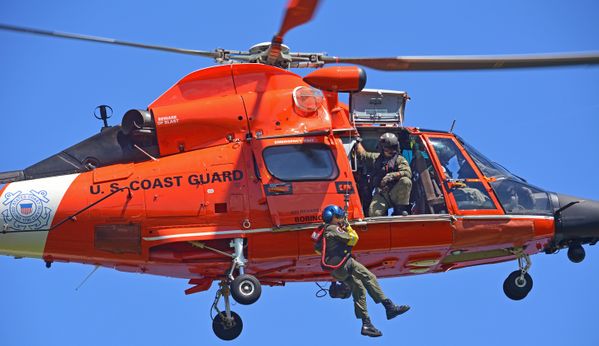 U.S. Coast Guard performing vertical surface (cliff operations) training ~ thumbnail