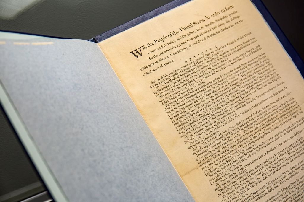 First-edition copy of the U.S. Constitution