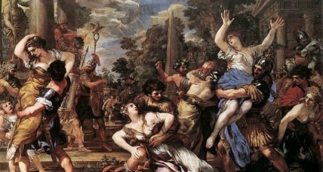 “The Rape of the Sabine Women,” Pietro da Cortnoa