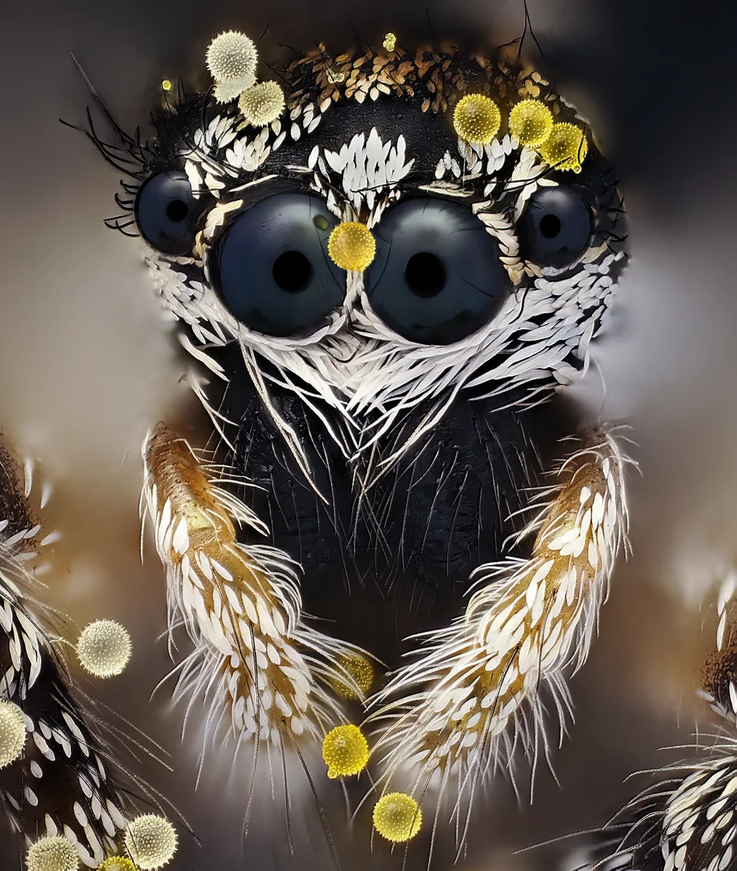 Spider with pollen
