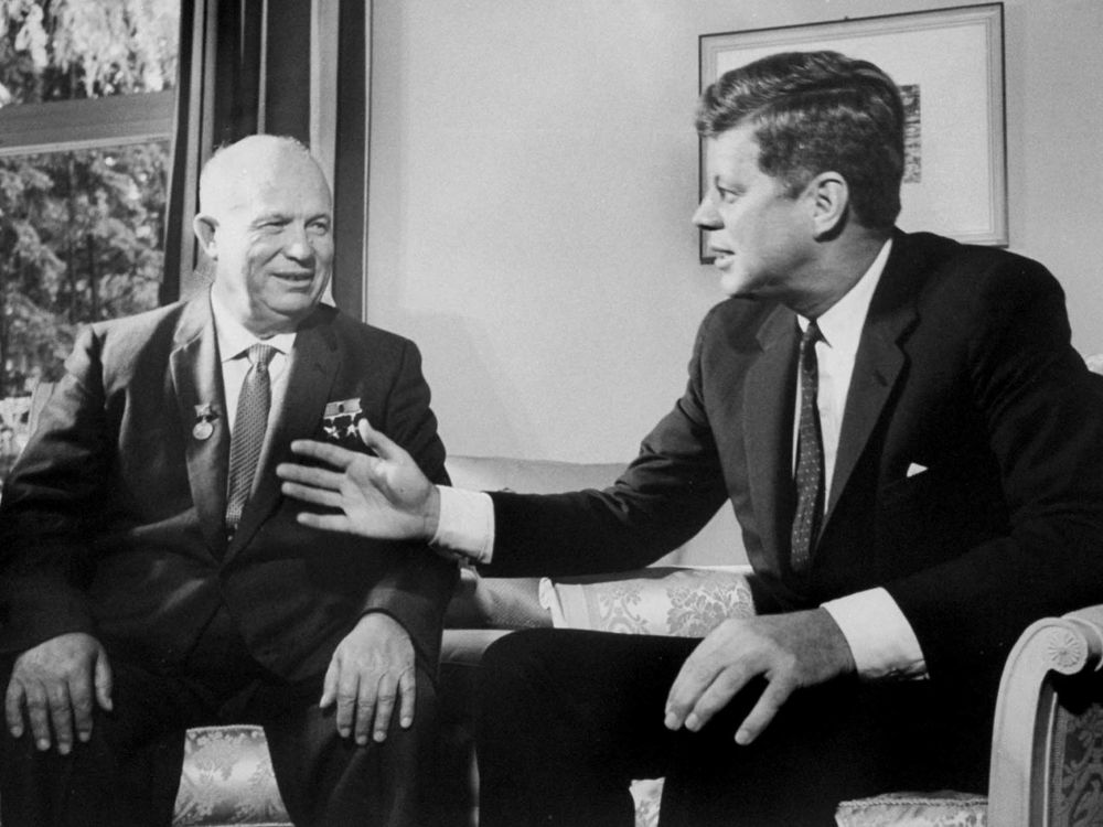 JFK and Nikita Khrushchev