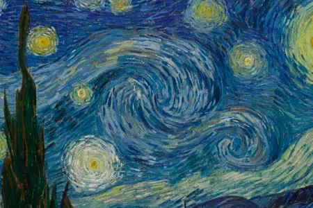Van Gogh painted his iconic The Starry Night in 1889, while in an asylum in Saint-Rémy.  "One of the most beautiful things by the painters of this century," he had written to Theo in April 1885, "has been the painting of Darkness that is still COLOR."