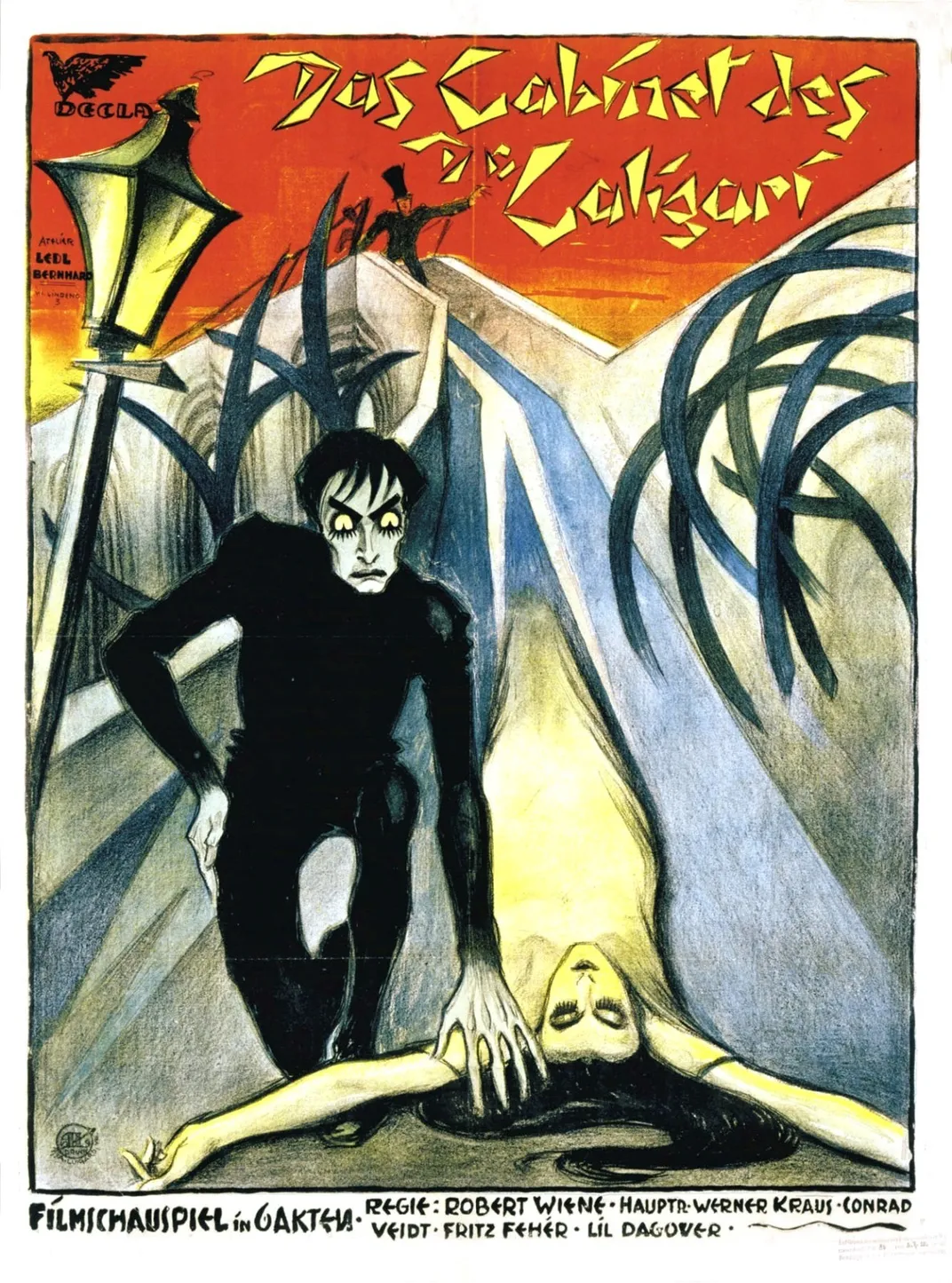 A poster for the 1920 film The Cabinet of Dr. Caligari