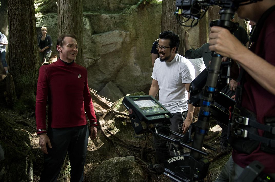 <em>Star Trek</em> ’s Simon Pegg, Giving Her All She’s Got